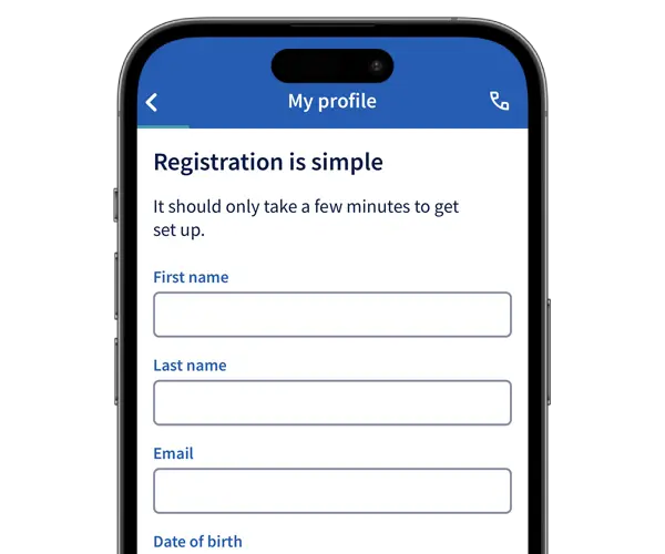 inscription sur l'application mobile au Gametwist casino